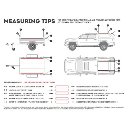 Kit de galerie Slimline II pour une remorque ou un hard top de Pick-Up avec rails d'origine/ Haut / 1345mm (l) X 2368...