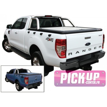 Tonneau Cover Aluminium Ford Ranger Double Cab 2012+ Compatible Roll Bar D'origine