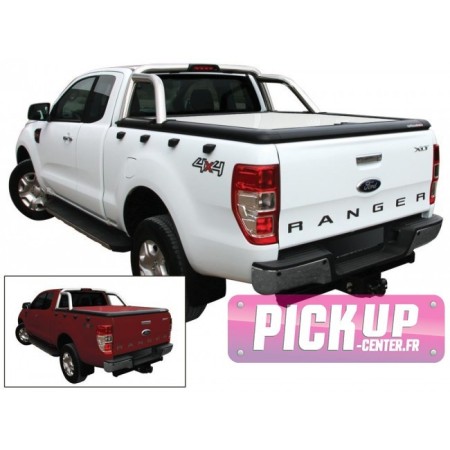 Tonneau Cover Aluminium Ford Ranger Double Cab 2012+ Compatible Roll Bar D'origine