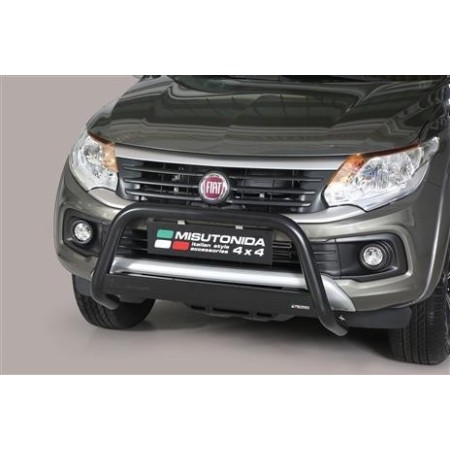 Push bar INOX THERMOLAQUE NOIR Ø 63 FIAT FULLBACK 2016+ CE